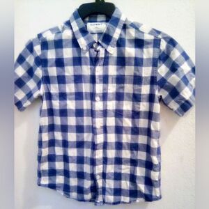 Old Navy Kid's Built In Flex Shirt Short Sleeve Size M (8)